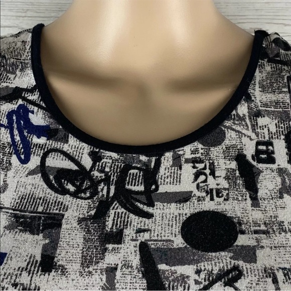 Topshop Bodycon Dress 🌺 Cute Newsprint - Picture 2 of 12